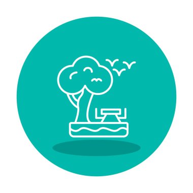 Yedek vektör renk simgesine sahip park 