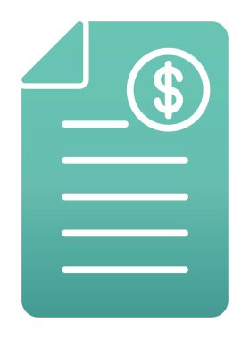 Alışveriş Faturası Vektör renk simgesi tasarımı 