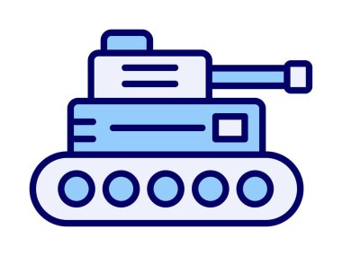 askeri tank simgesi vektör illüstrasyon