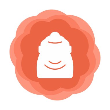 Şeker düzlüğü simgesi, vektör illüstrasyonu  