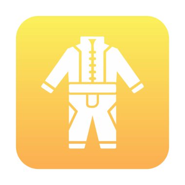 Race Suit web simgesi, vektör illüstrasyonu