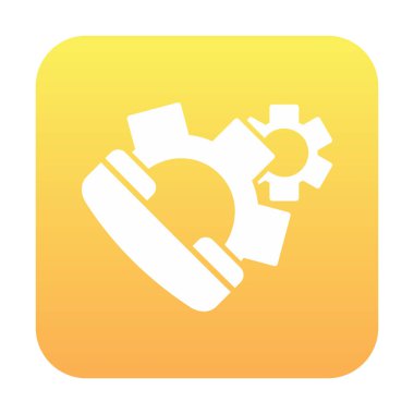 Basit Çağrı Ayarları simgesi, vektör illüstrasyonu