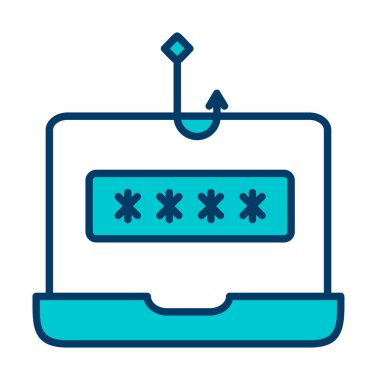 düz Phishing simgesi, düz tasarım illüstrasyon tasarımı