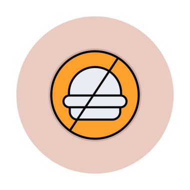 No fast food icon, vector illustration