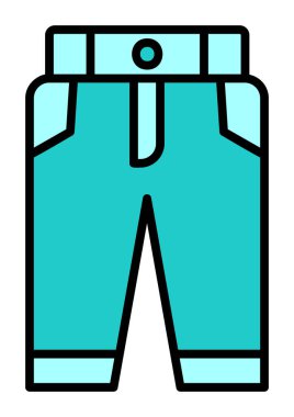 Pantolon. Web simgesi basit illüstrasyon 