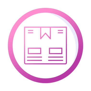 Taşıma Kutusunun vektör illüstrasyonu modern simge                             