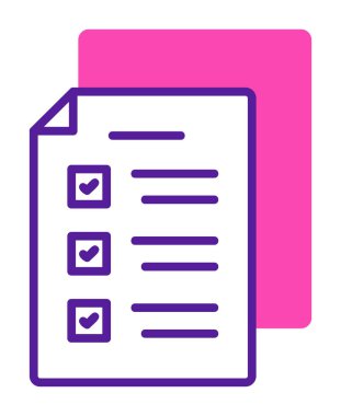 Sınav simgesi vektör illüstrasyonu 