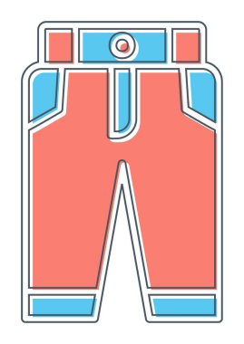 Pantolon. Web simgesi basit illüstrasyon 