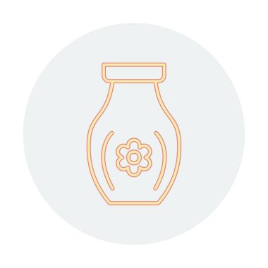 sake in jar simgesi, düz vektör illüstrasyonu