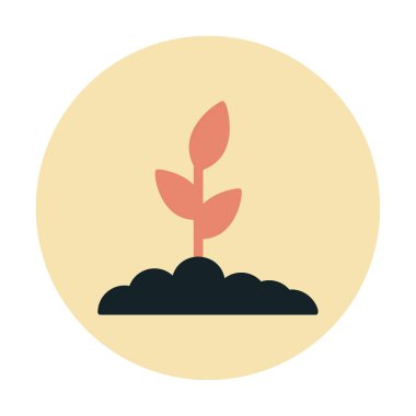 Yapraklı saksıda bitki, vektör çizimi 