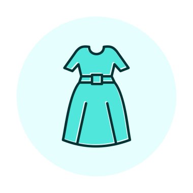 elbise web simgesi, vektör illüstrasyonu