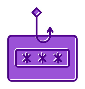 düz Phishing simgesi, düz tasarım illüstrasyon tasarımı