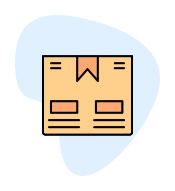 Taşıma Kutusunun vektör illüstrasyonu modern simge                             