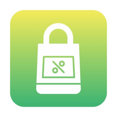 Alışveriş poşeti simgesi, vektör illüstrasyonu basit tasarım