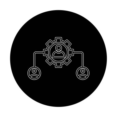 Daire Yönetim simgesi. vektör illüstrasyonu