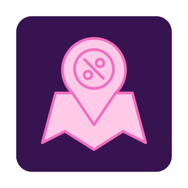 konum pin simgesi, vektör illüstrasyonu basit tasarım