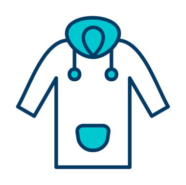 Yağmurluk Web simgesi, vektör illüstrasyonu