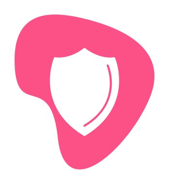 Kalkan yassı ikon vektör çizimi