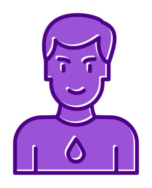 Basit Survivor kişi avatar simgesi, vektör illüstrasyonu