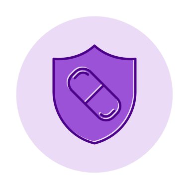 medical shield icon vector illustration 