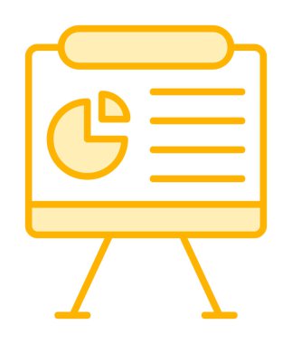 Sunum tahtası simgesi, vektör illüstrasyonu   