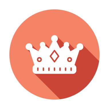 Taç düz simge vektör çizim