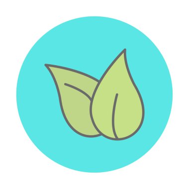 ekoloji sembolü, yaprak simgesi, vektör illüstrasyon grafiği