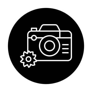 fotoğraf makinesi ikon vektör illüstrasyonu                      