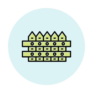 çit web simgesi, vektör çizim 