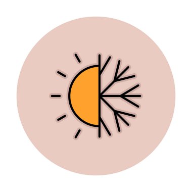 Hava durumu simgesi, vektör illüstrasyonu 