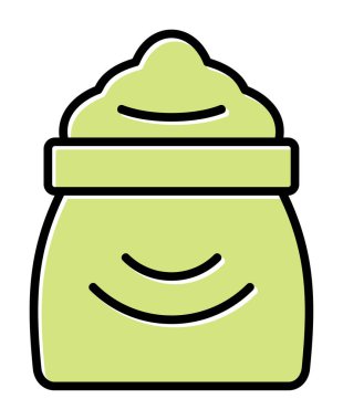 Şeker düzlüğü simgesi, vektör illüstrasyonu  