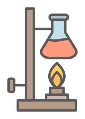 Basit Kimyasal Deney simgesi, vektör çizimi