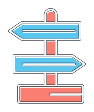 Yön işareti. Web simgesi basit tasarım 