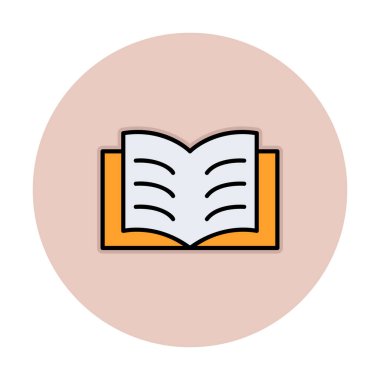 açık kitap simgesi, vektör illüstrasyonu basit tasarım