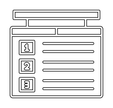 Puan tahtası web simgesi, vektör illüstrasyonu 