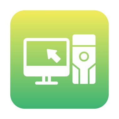 kişisel bilgisayar simgesi, vektör illüstrasyonu basit tasarım