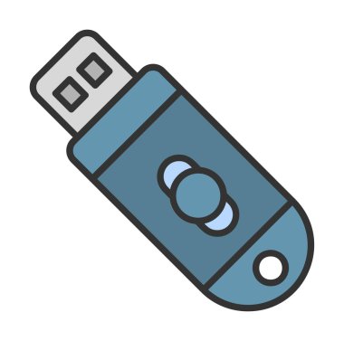 usb flash disk simgesinin vektör çizimi 