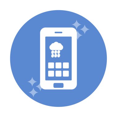 Cep telefonu web simgesi, vektör çizim