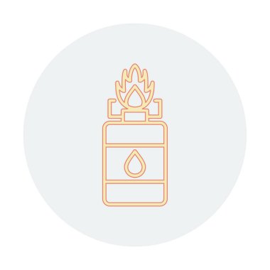 Basit Kamp Gaz ikonu vektör çizimi 