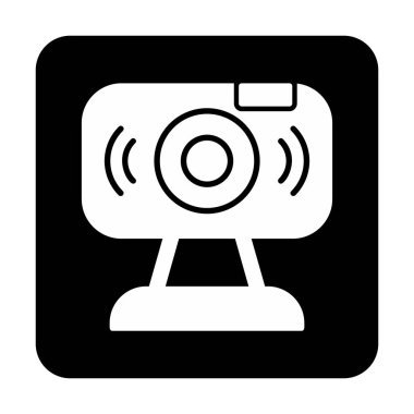 Web kamerası. Web simgesi basit illüstrasyon                   