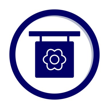 Basit çiçek simgesi, vektör illüstrasyonu