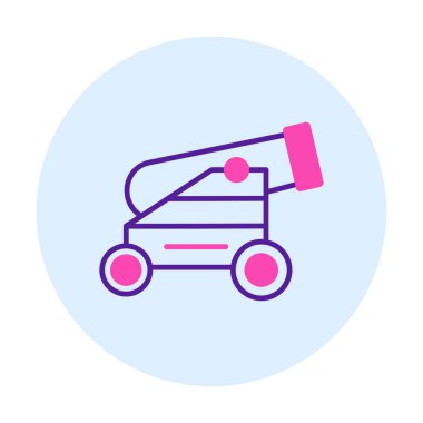 Basit Topçu simgesi, vektör illüstrasyonu