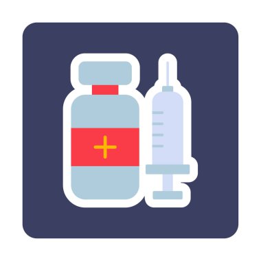 Aşı simgesi vektör tasarımlı şırınga