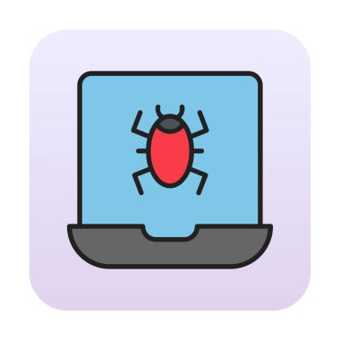 dizüstü bilgisayar simgesi, vektör illüstrasyonu basit tasarım