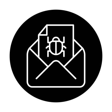 Basit çöp posta harfi simgesi, vektör illüstrasyonu