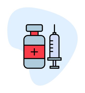 Aşı simgesi vektör tasarımlı şırınga