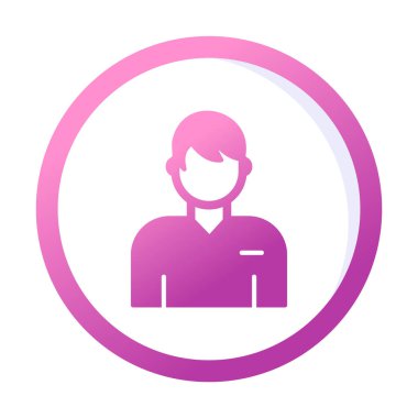 Erkek kullanıcı simgesi. Vektör çizim