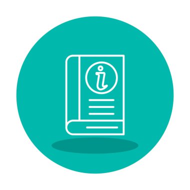 Bilgi Defteri simgesi. dosya simgesi. vektör illüstrasyonu