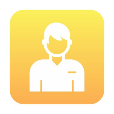 Erkek kullanıcı simgesi. Vektör çizim