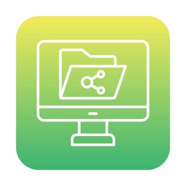 Basit Dosya Paylaşımı simgesi, vektör illüstrasyonu